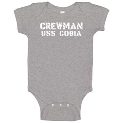 Crewman Uss Cobia Us Navy Baby One Piece Crewman Uss Cobia Us Navy Baby One Piece