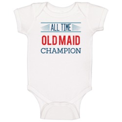 All Time Old Maid Champion Card Games Baby One Piece All Time Old Maid Champion Card Games Baby One Piece