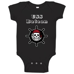 Uss Bataan Trending Skull Pirate Ship Baby One Piece Uss Bataan Trending Skull Pirate Ship Baby One Piece