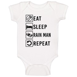 Rain Man Eat Sleep Gamble Repeat Movie Baby One Piece Rain Man Eat Sleep Gamble Repeat Movie Baby One Piece
