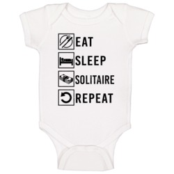Eat Sleep Gamble Repeat Solitaire Card Games Baby One Piece Eat Sleep Gamble Repeat Solitaire Card Games Baby One Piece