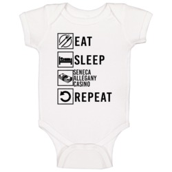 Eat Sleep Gamble Repeat Seneca Allegany Casino Gambling Baby One Piece Eat Sleep Gamble Repeat Seneca Allegany Casino Gambling Baby One Piece