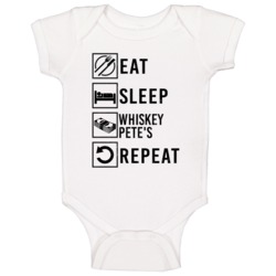 Eat Sleep Gamble Repeat Whiskey Pete's Gamblingt Baby One Piece Eat Sleep Gamble Repeat Whiskey Pete's Gamblingt Baby One Piece