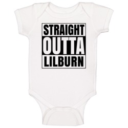 Straight Outta Lilburn Georgia City Compton Parody Baby One Piece Straight Outta Lilburn Georgia City Compton Parody Baby One Piece