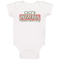 Cici's Pizzeria Personalized Name Italian Theme Baby One Piece Cici's Pizzeria Personalized Name Italian Theme Baby One Piece