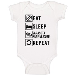 Eat Sleep Gamble Repeat Sarasota Kennel Club Gamblingt Baby One Piece Eat Sleep Gamble Repeat Sarasota Kennel Club Gamblingt Baby One Piece