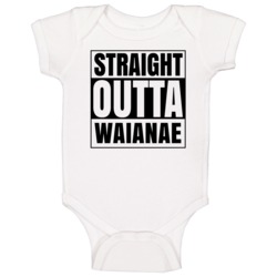 Straight Outta Waianae Hawaii City Compton Parody Baby One Piece Straight Outta Waianae Hawaii City Compton Parody Baby One Piece