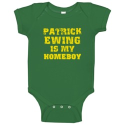 Patrick Ewing Is My Homeboy Jamaican Athlete Sports Baby One Piece Patrick Ewing Is My Homeboy Jamaican Athlete Sports Baby One Piece
