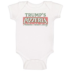 Trump's Pizzeria Personalized Name Italian Theme Baby One Piece Trump's Pizzeria Personalized Name Italian Theme Baby One Piece