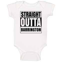 Straight Outta Barrington Illinois City Compton Parody Baby One Piece Straight Outta Barrington Illinois City Compton Parody Baby One Piece
