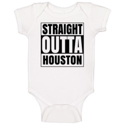 Straight Outta Houston Missouri City Compton Parody Baby One Piece Straight Outta Houston Missouri City Compton Parody Baby One Piece
