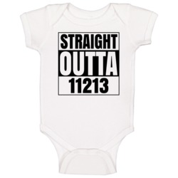 Straight Outta 11213 Brooklyn New York Compton Parody Baby One Piece Straight Outta 11213 Brooklyn New York Compton Parody Baby One Piece