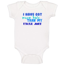 Joey Uncle Funny Bald Hair Bodysuit Baby One Piece Joey Uncle Funny Bald Hair Bodysuit Baby One Piece