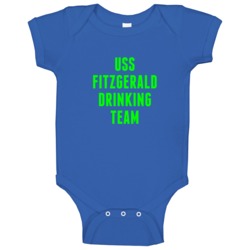 Uss Fitzgerald Drinking Team Navy Ship Baby One Piece Uss Fitzgerald Drinking Team Navy Ship Baby One Piece