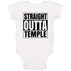 Straight Outta Temple Pennsylvania City Compton Parody Baby One Piece Straight Outta Temple Pennsylvania City Compton Parody Baby One Piece