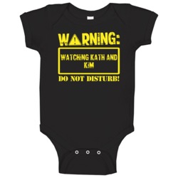 Warning Watching Kath And Kim Baby One Piece Warning Watching Kath And Kim Baby One Piece