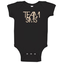 Team Sports Last First Name Sims Baby One Piece Team Sports Last First Name Sims Baby One Piece