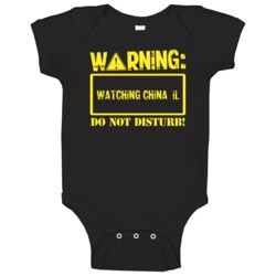 Warning Watching China Il Baby One Piece Warning Watching China Il Baby One Piece