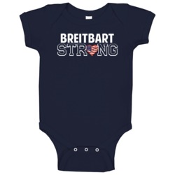 Breitbart Strong Last Name American Baby One Piece Breitbart Strong Last Name American Baby One Piece
