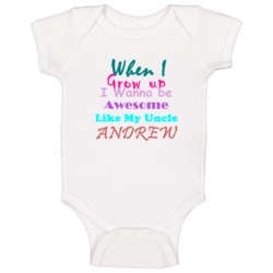 Andrew Awesome Uncle Newborn Bodysuit Funny Baby One Piece Andrew Awesome Uncle Newborn Bodysuit Funny Baby One Piece