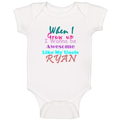 Ryan Awesome Uncle Newborn Bodysuit Funny Baby One Piece Ryan Awesome Uncle Newborn Bodysuit Funny Baby One Piece