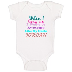 Jordan Awesome Uncle Newborn Bodysuit Funny Baby One Piece Jordan Awesome Uncle Newborn Bodysuit Funny Baby One Piece