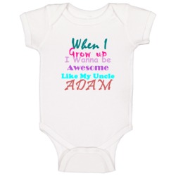 Adam Awesome Uncle Newborn Bodysuit Funny Baby One Piece Adam Awesome Uncle Newborn Bodysuit Funny Baby One Piece