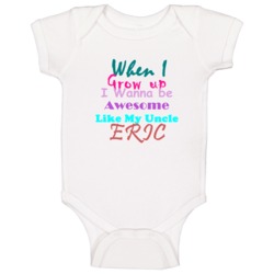 Eric Awesome Uncle Newborn Bodysuit Funny Baby One Piece Eric Awesome Uncle Newborn Bodysuit Funny Baby One Piece