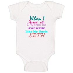 Seth Awesome Uncle Newborn Bodysuit Funny Baby One Piece Seth Awesome Uncle Newborn Bodysuit Funny Baby One Piece