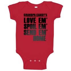 Grandpa Candy Motto Love Spoil Send Home Family Baby One Piece Grandpa Candy Motto Love Spoil Send Home Family Baby One Piece