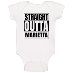 Straight Outta Marietta Female Name Pregnancy Baby One Piece Straight Outta Marietta Female Name Pregnancy Baby One Piece
