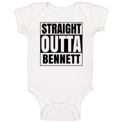 Straight Outta Bennett Female Name Pregnancy Baby One Piece Straight Outta Bennett Female Name Pregnancy Baby One Piece