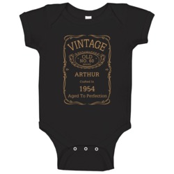 No 60 Brand Arthur Crafted In 1954 Birthday Fathers Day Baby One Piece No 60 Brand Arthur Crafted In 1954 Birthday Fathers Day Baby One Piece