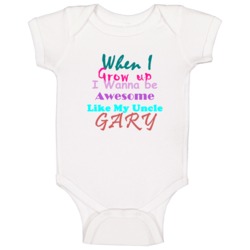 Gary Awesome Uncle Newborn Bodysuit Funny Baby One Piece Gary Awesome Uncle Newborn Bodysuit Funny Baby One Piece