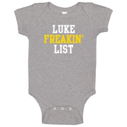 Luke Freakin' List Funny Professional Golfer Fan Favorite Baby One Pie Luke Freakin' List Funny Professional Golfer Fan Favorite Baby One Pie