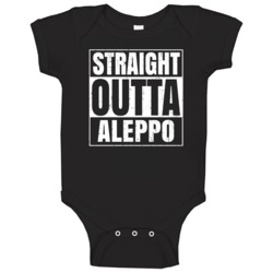 Straight Outta Aleppo Pennsylvania City Pride Parody Baby One Piece Straight Outta Aleppo Pennsylvania City Pride Parody Baby One Piece