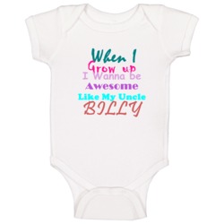 Billy Awesome Uncle Newborn Bodysuit Funny Baby One Piece Billy Awesome Uncle Newborn Bodysuit Funny Baby One Piece