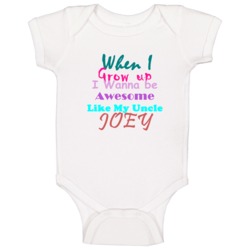 Joey Awesome Uncle Newborn Bodysuit Funny Baby One Piece Joey Awesome Uncle Newborn Bodysuit Funny Baby One Piece