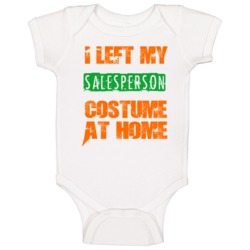 Left Salesperson Halloween Costume At Home Funny Job Baby One Piece Left Salesperson Halloween Costume At Home Funny Job Baby One Piece