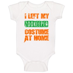 Left Zookeeper Halloween Costume At Home Funny Job Baby One Piece Left Zookeeper Halloween Costume At Home Funny Job Baby One Piece