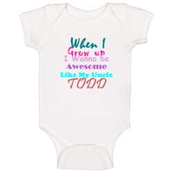 Todd Awesome Uncle Newborn Bodysuit Funny Baby One Piece Todd Awesome Uncle Newborn Bodysuit Funny Baby One Piece