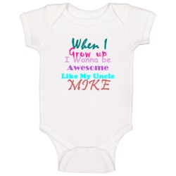 Mike Awesome Uncle Newborn Bodysuit Funny Baby One Piece Mike Awesome Uncle Newborn Bodysuit Funny Baby One Piece