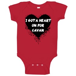 Heart On For Cavan Simple Plan Inspired Valentines Baby One Piece Heart On For Cavan Simple Plan Inspired Valentines Baby One Piece