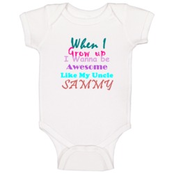Sammy Awesome Uncle Newborn Bodysuit Funny Baby One Piece Sammy Awesome Uncle Newborn Bodysuit Funny Baby One Piece