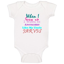 Jarvis Awesome Uncle Newborn Bodysuit Funny Baby One Piece Jarvis Awesome Uncle Newborn Bodysuit Funny Baby One Piece