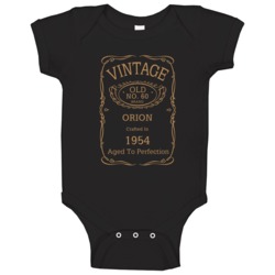 No 60 Brand Orion Crafted In 1954 Birthday Fathers Day Baby One Piece No 60 Brand Orion Crafted In 1954 Birthday Fathers Day Baby One Piece