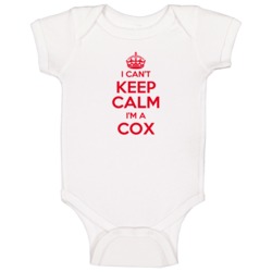 Family Cox I Cant Keep Calm Baby One Piece Bodysuit Baby One Piece Family Cox I Cant Keep Calm Baby One Piece Bodysuit Baby One Piece