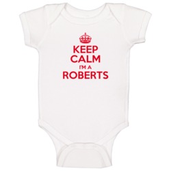 Family Roberts Keep Calm and Carry On Baby One Piece Bodysuit Baby One Family Roberts Keep Calm and Carry On Baby One Piece Bodysuit Baby One