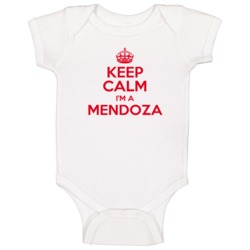 Family Mendoza Keep Calm and Carry On Baby One Piece Bodysuit Baby One Family Mendoza Keep Calm and Carry On Baby One Piece Bodysuit Baby One