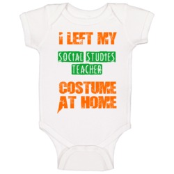 Left Social Studies Teacher Halloween Costume At Home Funny Job Baby O Left Social Studies Teacher Halloween Costume At Home Funny Job Baby O